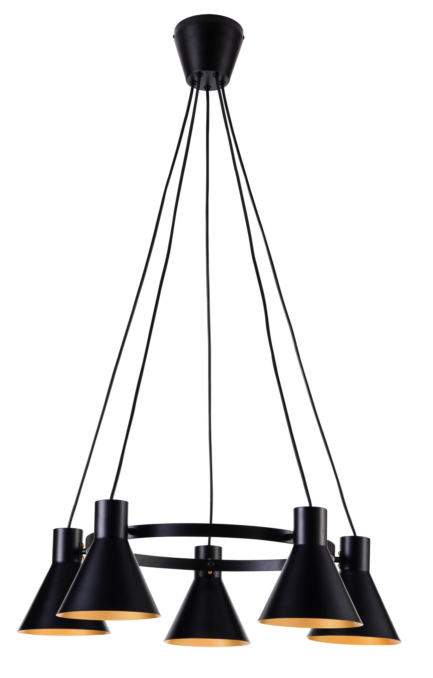 PENDELLEUCHTE More 65/65/100 cm   - Goldfarben/Schwarz, Design, Metall (65/65/100cm)
