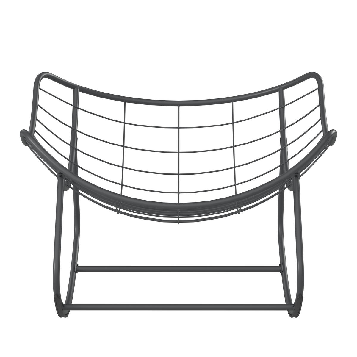 SCHAUKELSTUHL in Webstoff Dunkelgrau  - Dunkelgrau, Design, Textil/Metall (97/85/120cm) - Ambia Garden