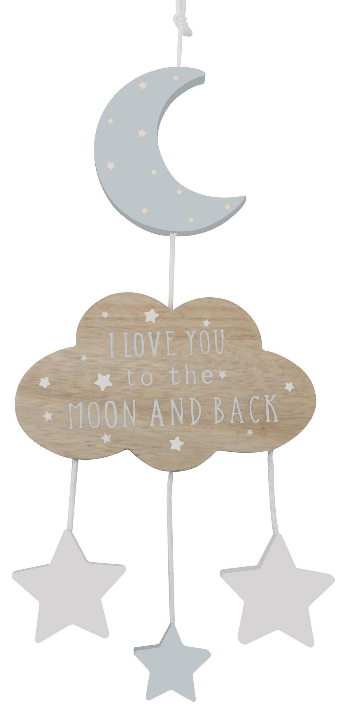 FÜGGŐDÍSZ - natúr színű/fehér, Trend, faalapú anyag (43cm) - My Baby Lou