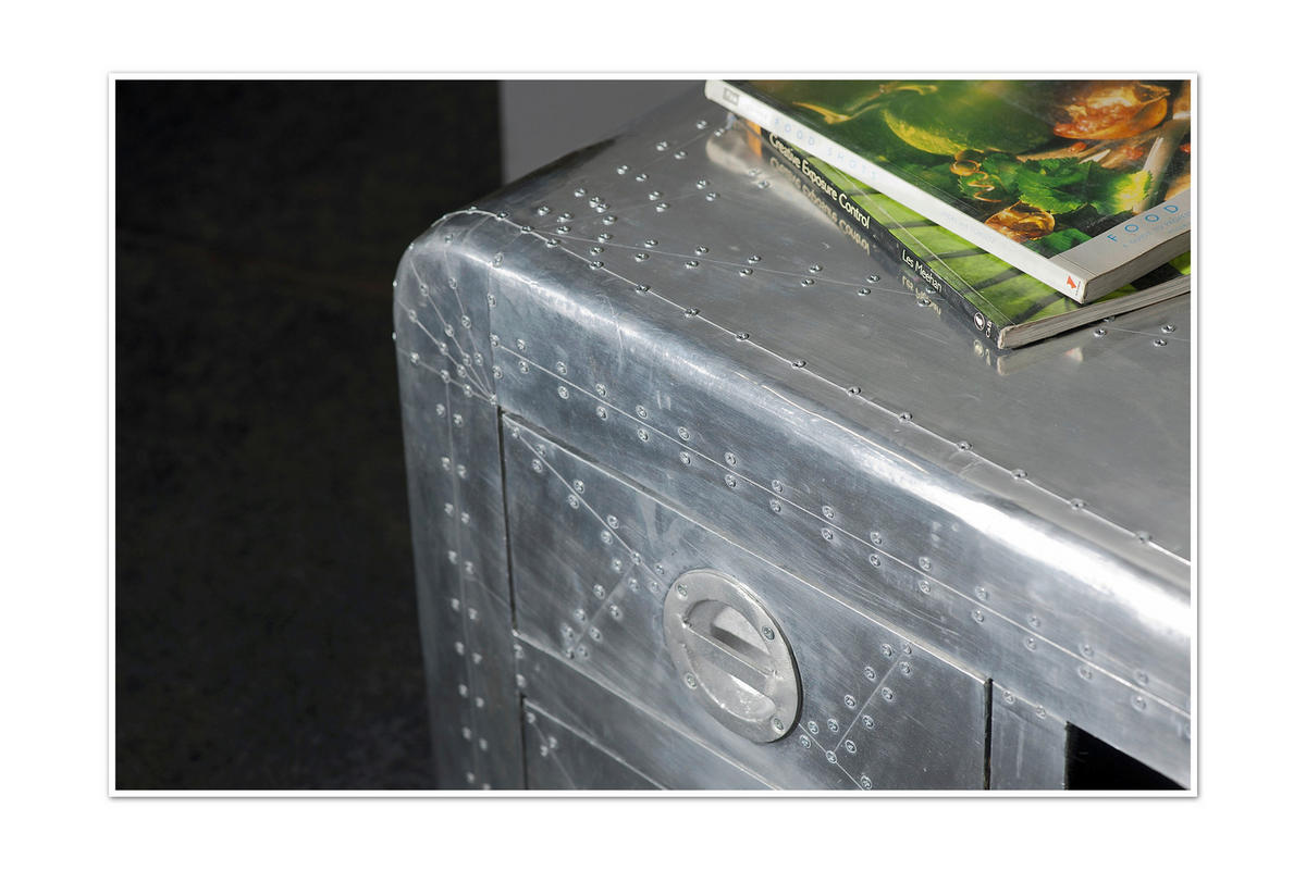 LOWBOARD  100/50/45 cm 2 Schublade(n)  - Silberfarben, Design, Holz/Holzwerkstoff (100/50/45cm) - MID.YOU