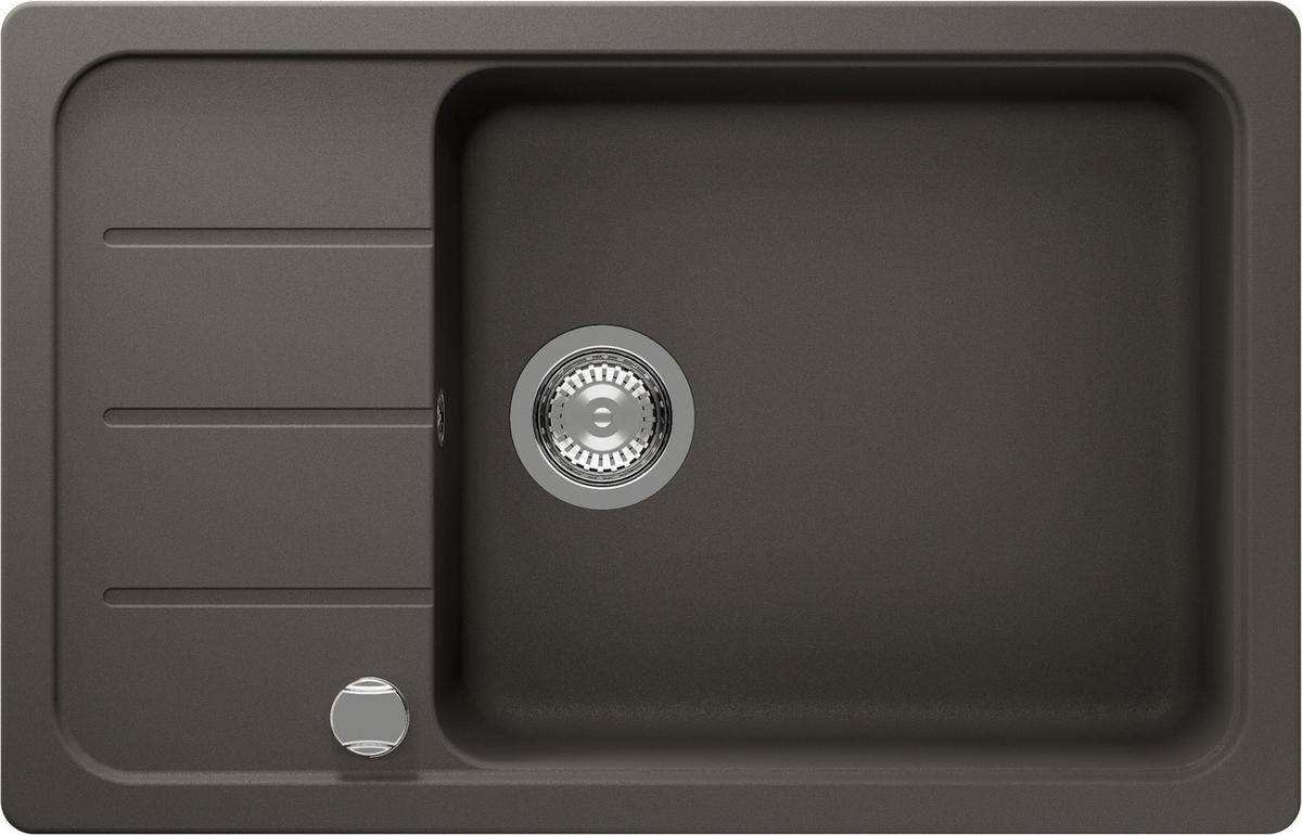 SPÜLE FOMD100LSAGAS  - Dunkelgrau, Basics, Stein (78/29,9/50cm) - Schock