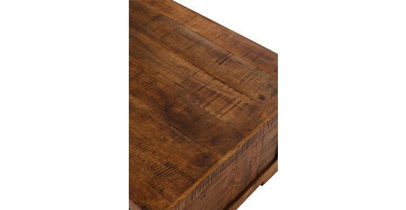 COUCHTISCH Mangoholz massiv 100/70/45 cm rechteckig Naturfarben, Schwarz  - Schwarz/Naturfarben, KONVENTIONELL, Holz/Holzwerkstoff (100/70/45cm) - Landscape