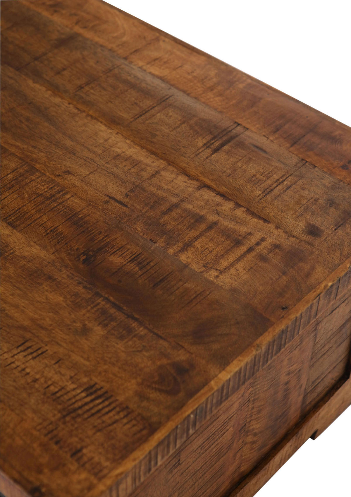 COUCHTISCH Mangoholz massiv 100/70/45 cm rechteckig Naturfarben, Schwarz  - Schwarz/Naturfarben, KONVENTIONELL, Holz/Holzwerkstoff (100/70/45cm) - Landscape
