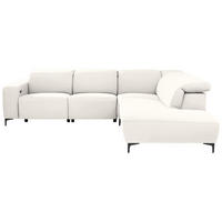 ECKSOFA Beige Flachgewebe  - Beige/Schwarz, Design, Textil/Metall (290/238cm) - Pure Home Lifestyle