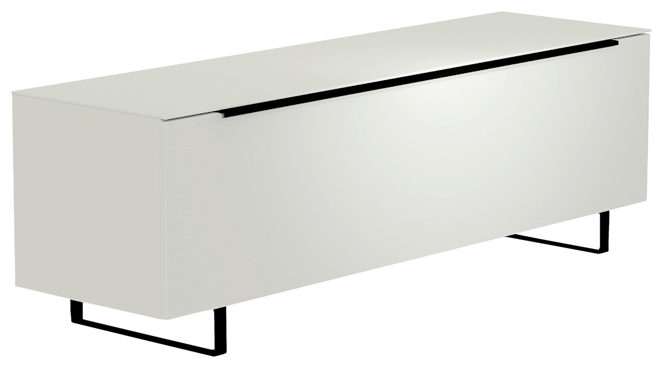 LOWBOARD  160/51/45 cm  - Schwarz/Weiß, Design, Glas/Holzwerkstoff (160/51/45cm) - Moderano