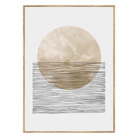 TIŠTĚNÉ OBRAZY NA PLÁTNĚ, krajina a příroda, abstraktní, zátiší, architektura, západ slunce, 50/70 cm  - barvy dubu/vícebarevná, Trend, kompozitní dřevo/textil (50/70cm) - Monee