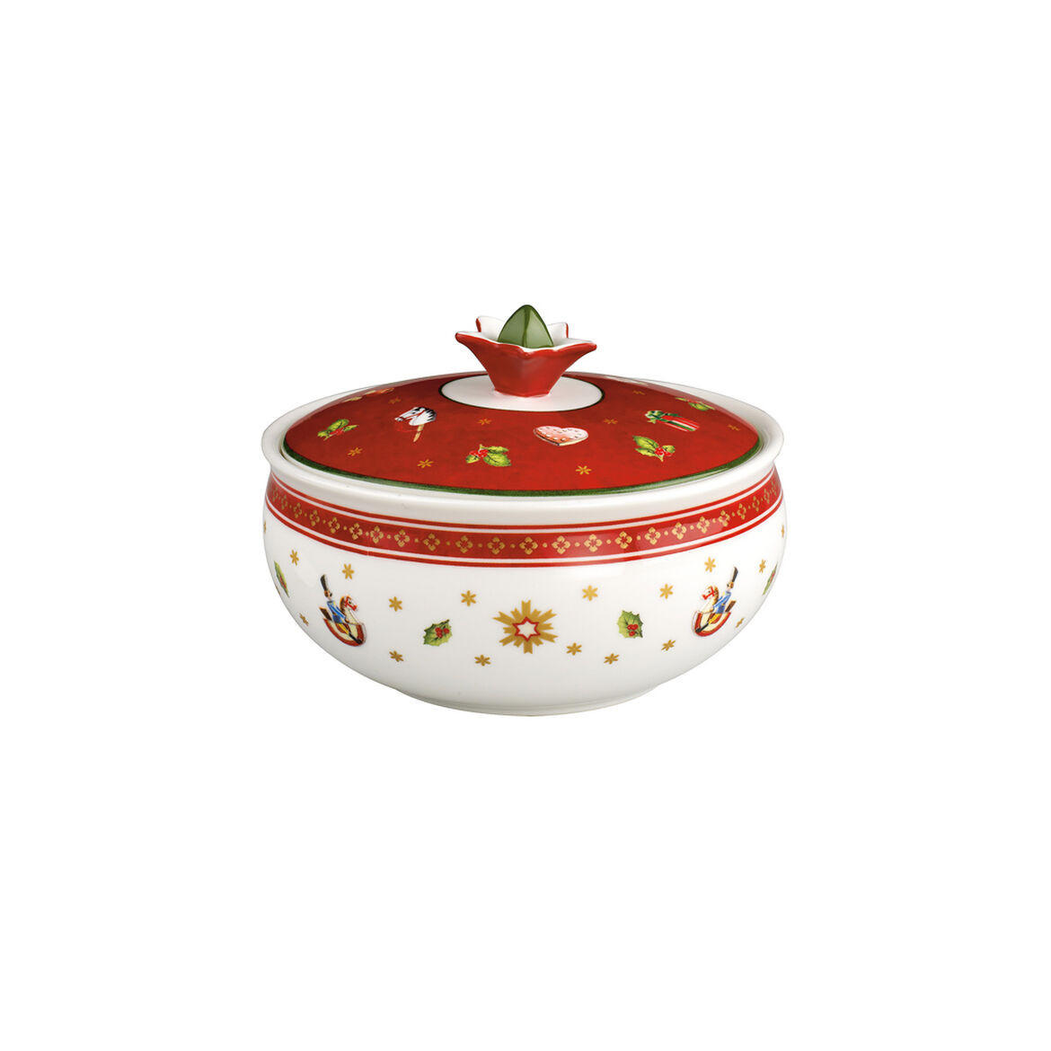 Villeroy & Boch Zuckerdose Toy´s Delight Grün, Mehrfarbig, Rot, Weiß 10 cm