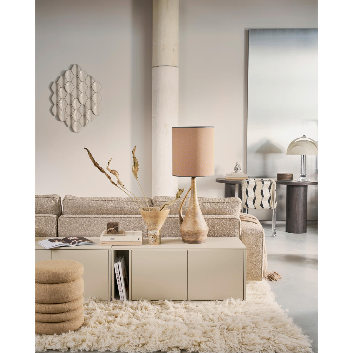 LOWBOARD Settle down 108/45/44 cm  stehend, spiegelbildliche Montage möglich  - Grau, Design, Holz (108/45/44cm) - Livetastic