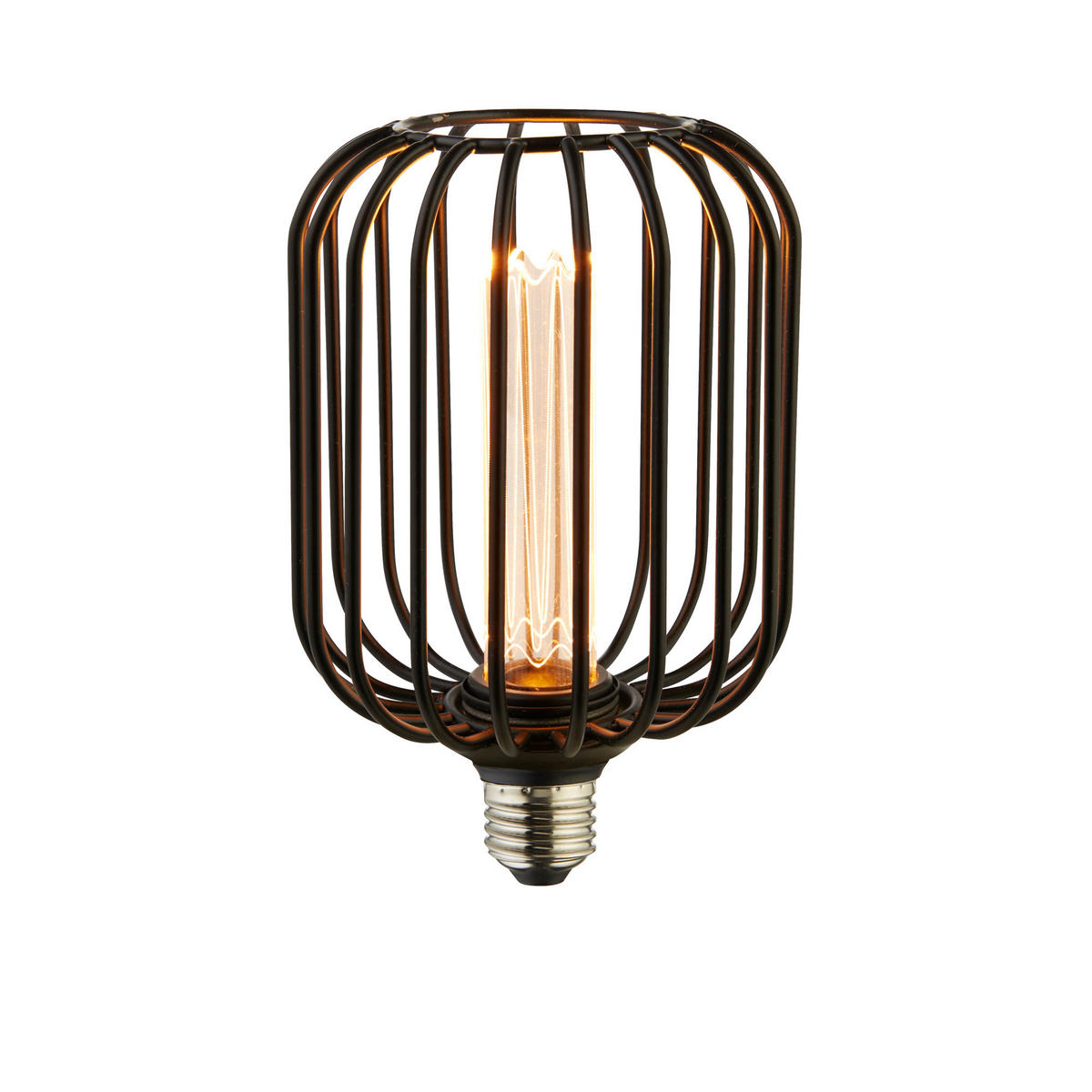 LED-LJUSKÄLLA   E27  - klar/svart, Basics, metall/glas (10/16.9cm)