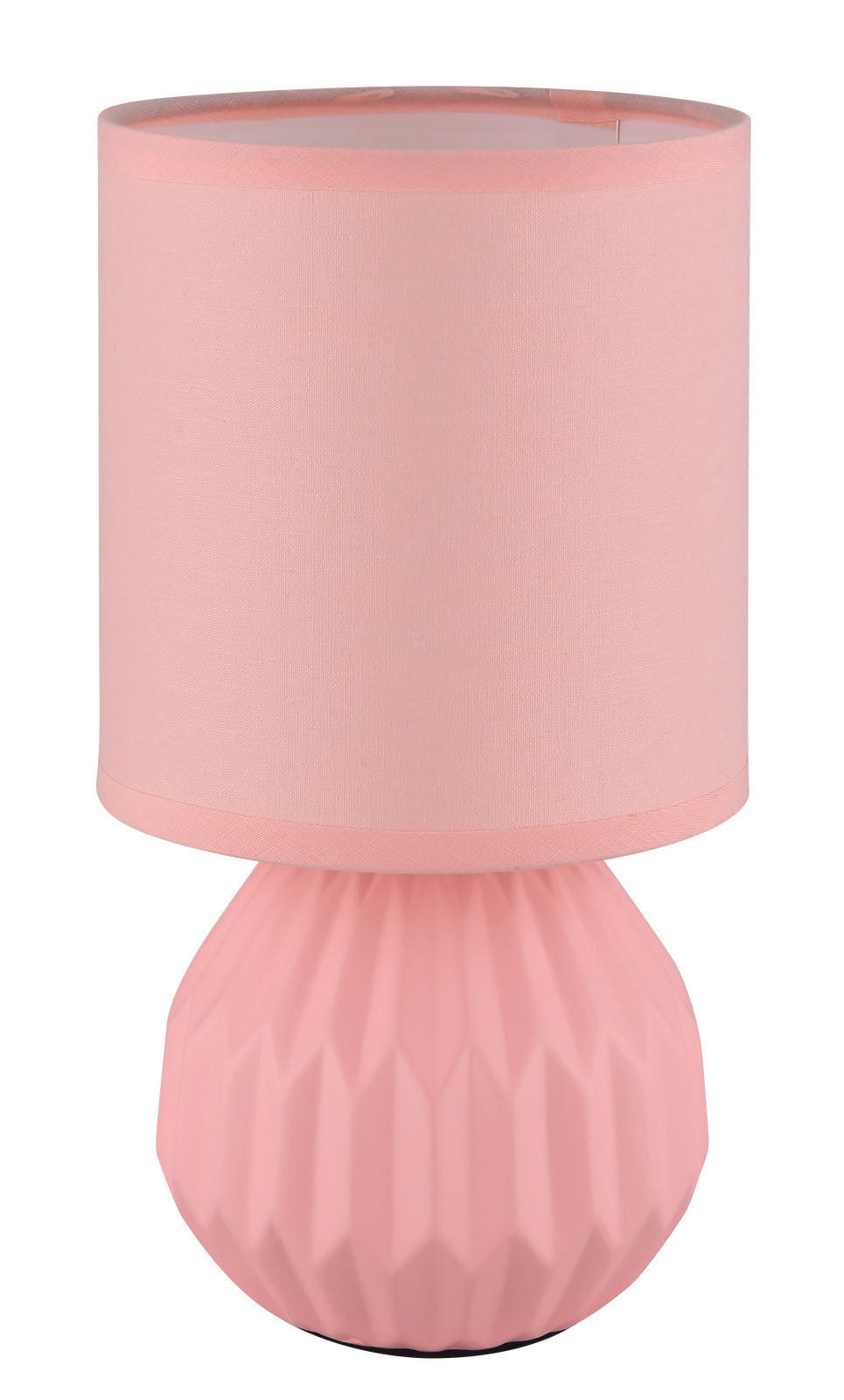 ASZTALI LÁMPA - pink, Basics, textil/kerámia (12/23cm)