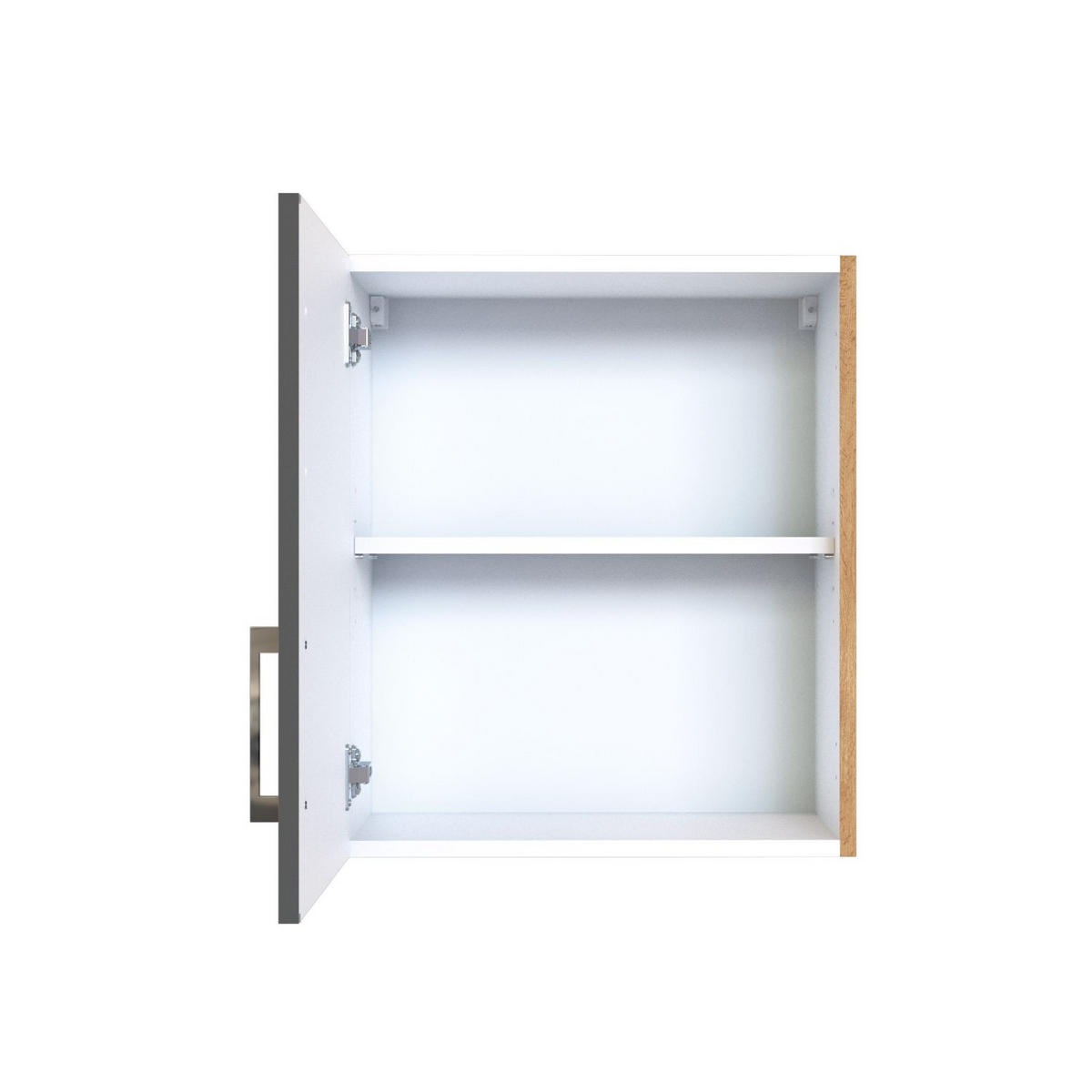 KÜCHENOBERSCHRANK 50/57/34 cm  in Anthrazit, Eiche Wotan  - Chromfarben/Anthrazit, Modern, Holzwerkstoff/Metall (50/57/34cm) - Held