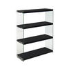 REGAL Schwarz  - Schwarz, Design, Glas/Holzwerkstoff (83/113/29.5cm) - Kayoom