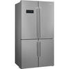 FRENCH-DOOR 90,8/182/70,5 cm FQ60XDAIE  - Edelstahlfarben, Basics, Glas/Metall (90,8/182/70,5cm) - SMEG