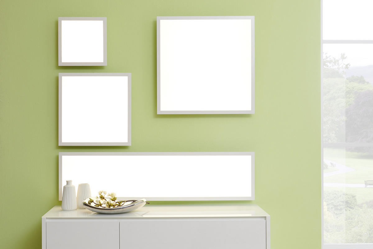LED PANEL, 30/30/4,5 cm - bílá, Konvenční, kov/plast (30/30/4,5cm) - Novel