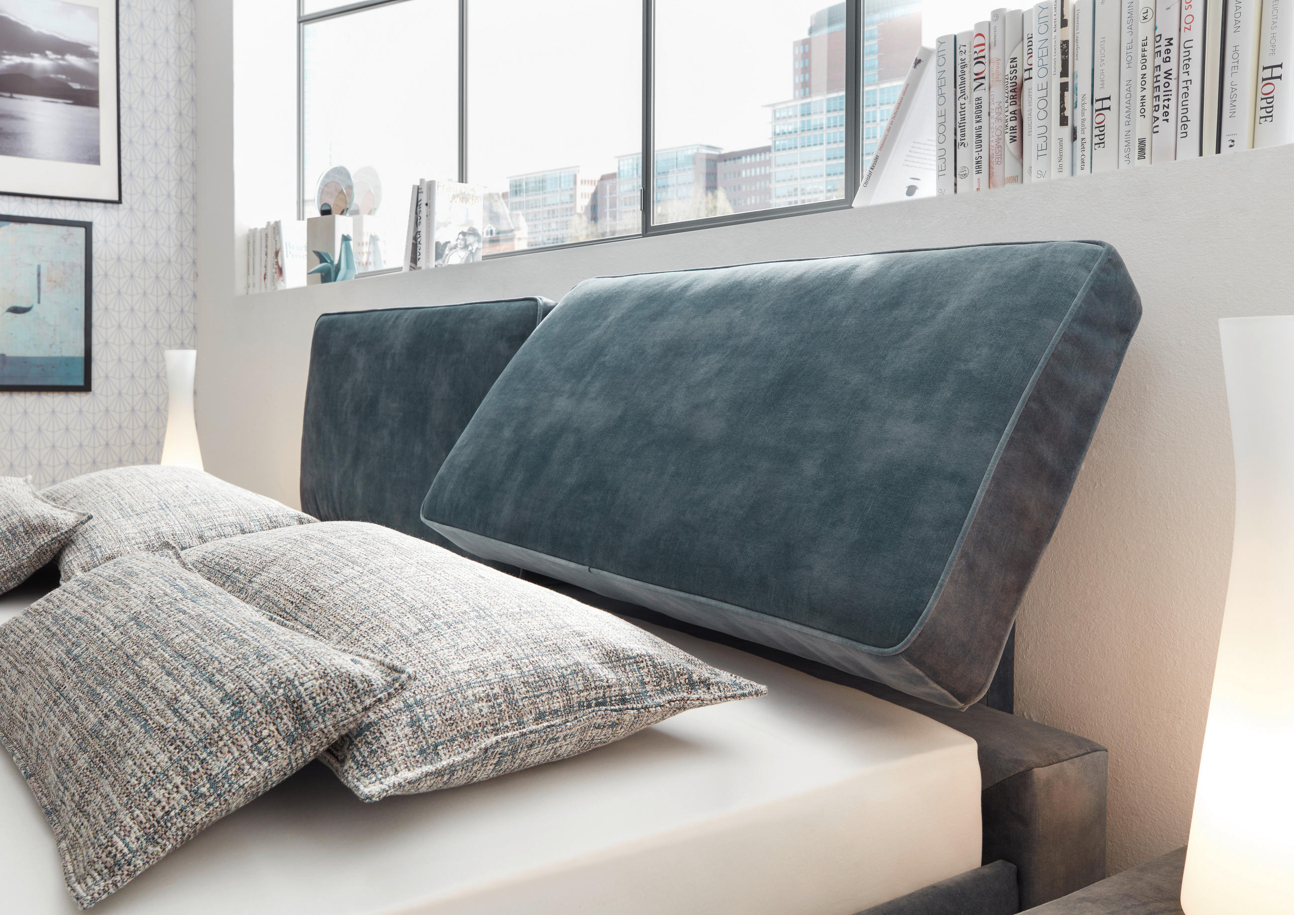 Thumbnail - RUF Betten Polsterbett, Grau, Textil, H2 + H3, Höhe ca. 26 cm, 180x200 cm, Blauer Engel, Lga, Goldenes M, Made in German...