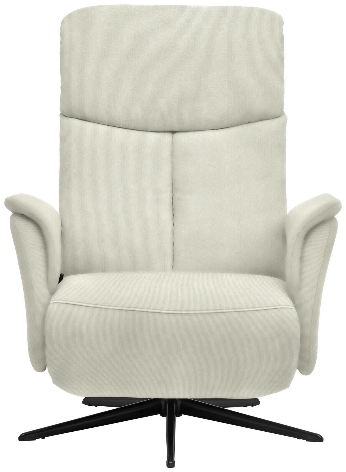 RELAXSESSEL in Textil Weiss  - Weiss/Schwarz, Design, Textil/Metall (78/101/88cm) - Welnova