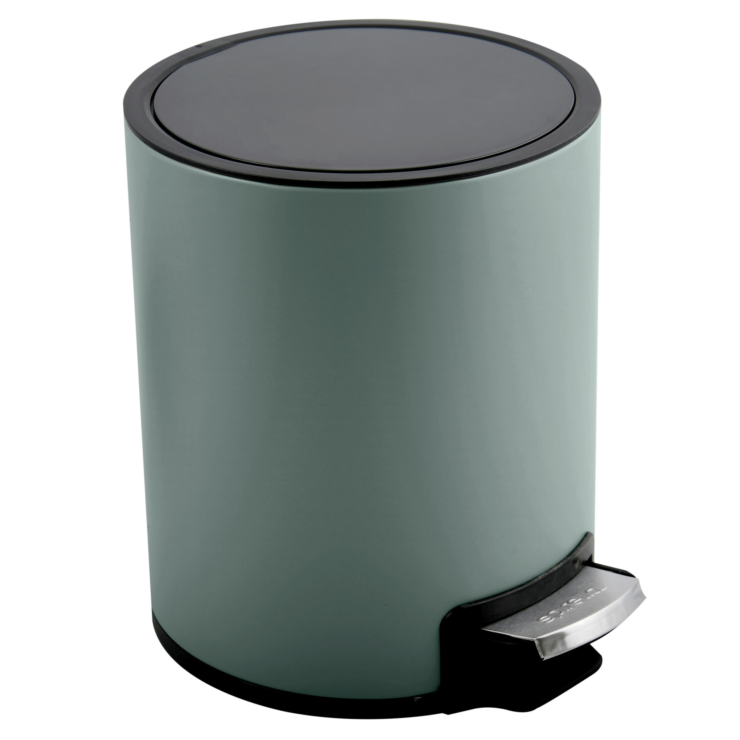 TRETEIMER 3 l  Metall  - Schwarz/Grün, Basics, Kunststoff/Metall (16,8/21,8/23cm) - Spirella