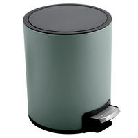 TRETEIMER 3 l  Metall  - Schwarz/Grün, Basics, Kunststoff/Metall (16,8/21,8/23cm) - Spirella