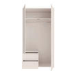 GARDEROBENSCHRANK  in 114,5/214,3/60 cm  - Sandfarben/Grau, MODERN, Holzwerkstoff/Metall (114,5/214,3/60cm) - Carryhome