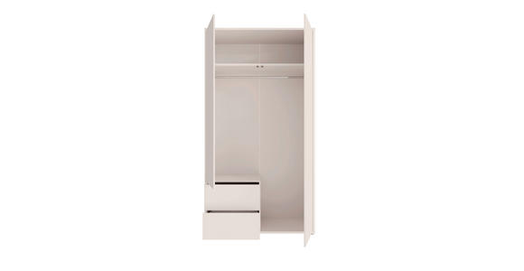 GARDEROBENSCHRANK  in 114,5/214,3/60 cm  - Sandfarben/Grau, MODERN, Holzwerkstoff/Metall (114,5/214,3/60cm) - Carryhome