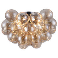 STROPNA SVETILKA 50/29,5/50 cm   - barve niklja/barve jantarja, Basics, kovina/steklo (50/29,5/50cm) - MAYTONI