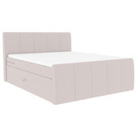 BOXSPRINGBETT 180/200 cm  Greige  - Greige/Schwarz, Konventionell, Kunststoff/Textil (180/200cm) - Carryhome