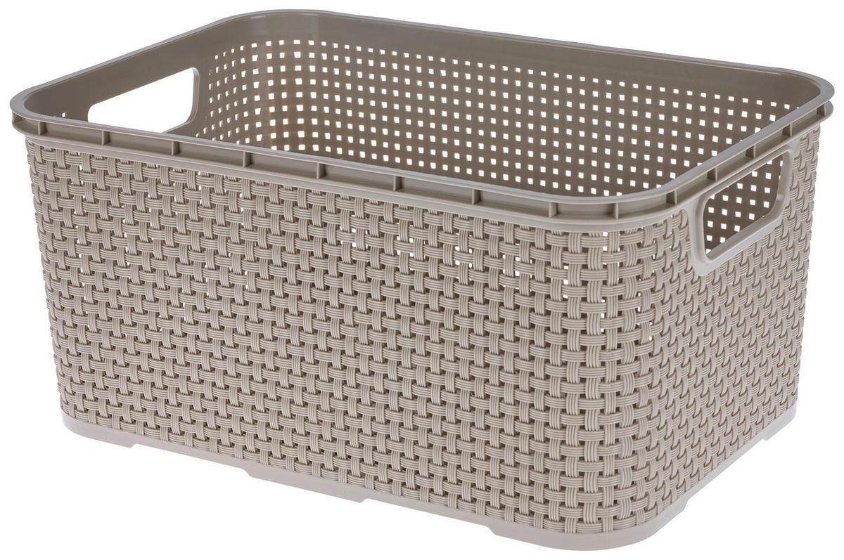 TÁROLÓKOSÁR 32/22/15 cm  - bézs, Basics, műanyag (32/22/15cm) - My Baby Lou