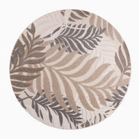 OUTDOORTEPPICH  für Terrasse und Balkon 120 cm Floral Beige  - Beige, LIFESTYLE, Kunststoff/Textil (120cm) - Novel