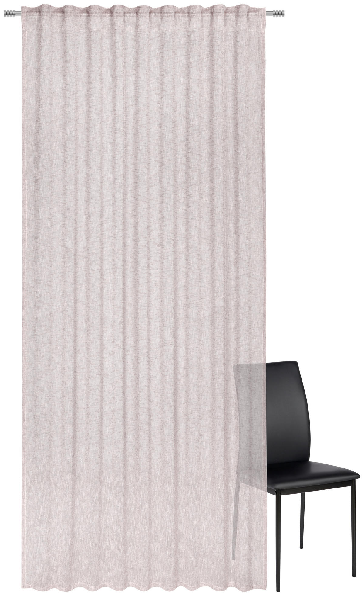 HOTOVÝ ZÁVES, polopriehľadné, 140/245 cm - ružová, Basics, textil (140/245cm) - Esposa