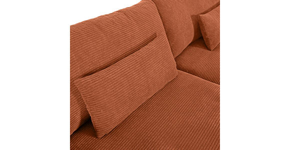 BIGSOFA Cord Rostfarben  - Rostfarben/Schwarz, KONVENTIONELL, Kunststoff/Textil (260/66/115cm) - Carryhome