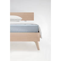 SPANNLEINTUCH 180/200 cm Makosatin  - Hellblau, Basics, Textil (180/200cm) - Fleuresse