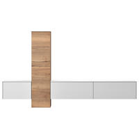 WOHNWAND  in Weiß, Eichefarben  282/160/37 cm  - Eichefarben/Weiß, Design, Holzwerkstoff (282/160/37cm) - Celina Home