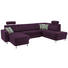 WOHNLANDSCHAFT in Textil Violett - Chromfarben/Violett, Design, Kunststoff/Textil (165/301/198cm) - Xora WOHNLANDSCHAFT in Textil Violett - Chromfarben/Violett, Design, Kunststoff/Textil (165/301/198cm) - Xora
