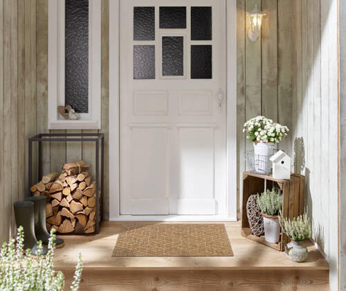 DVEŘNÍ ROHOŽKA, 60/90 cm, jílová barva - jílová barva, Konvenční, textil/plast (60/90cm) - Esposa