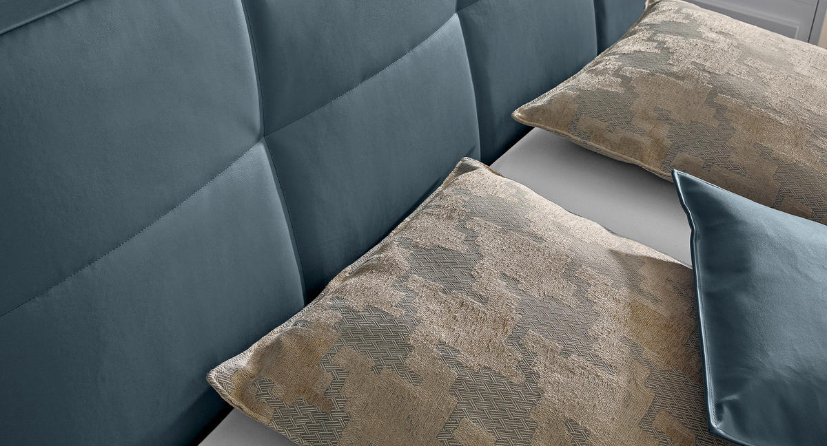 POLSTERBETT 120/200 cm  in Hellblau  - Hellblau, Basics, Holzwerkstoff/Textil (120/200cm) - RUF Betten