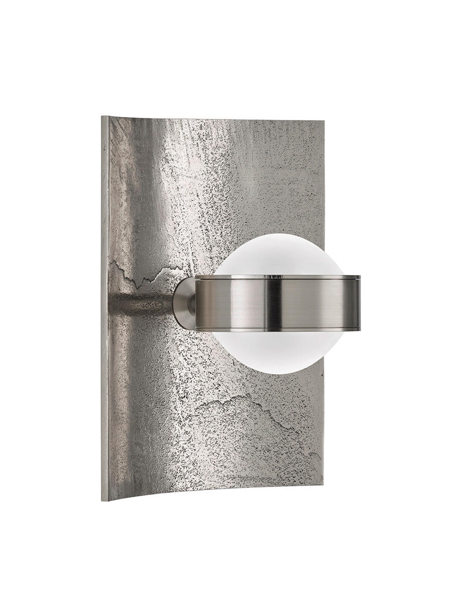 LED-WANDLEUCHTE - Nickelfarben, Design, Metall (21/16/16,5cm) - Fischer & Honsel