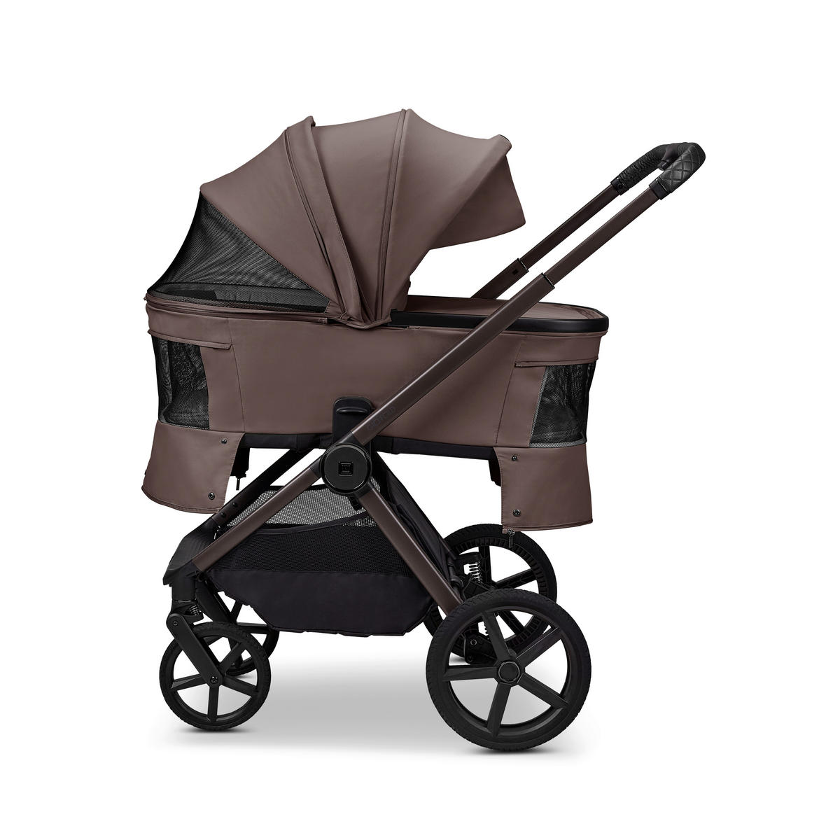 KINDERWAGENSET  GIO FOLD ETPU SET  greige  - Greige/Braun, Basics, Textil/Metall (120/58/92cm) - Moon Edition