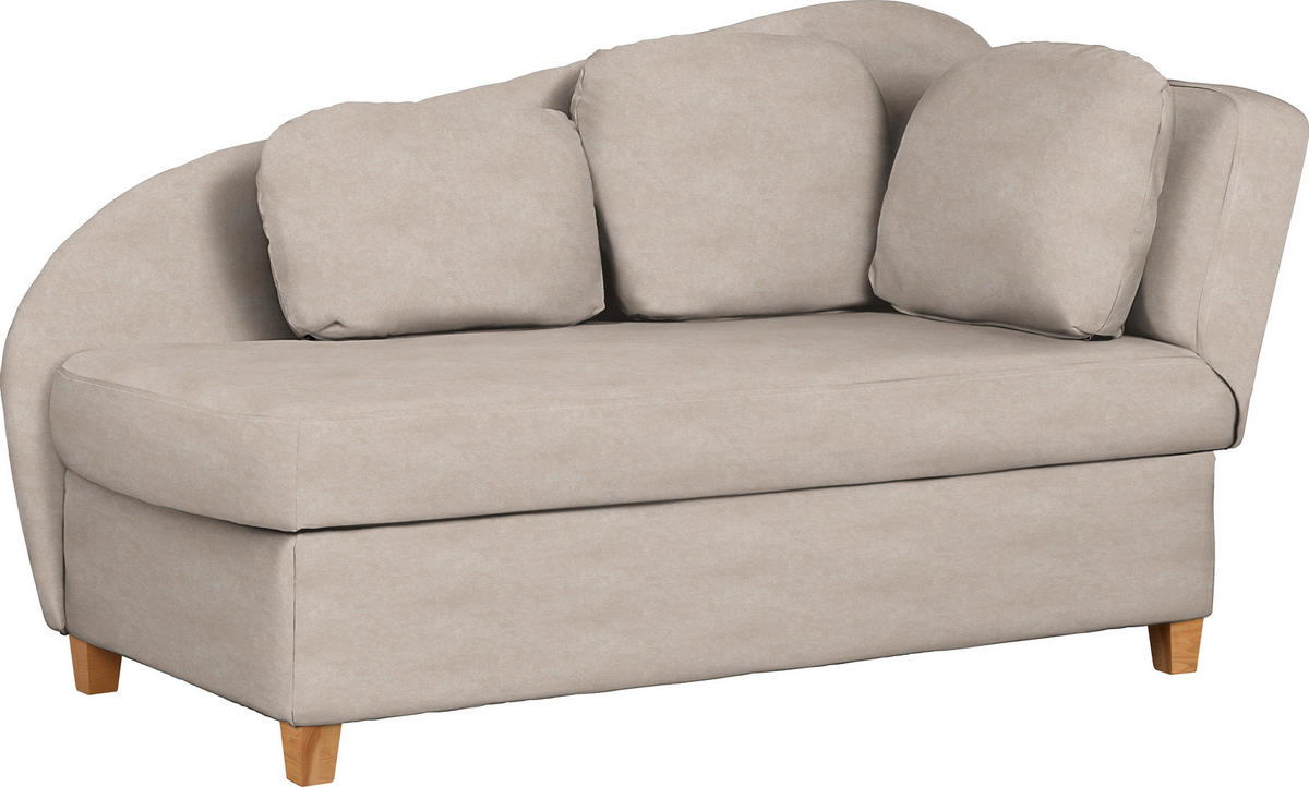 LIEGE in Mikrofaser Sandfarben  - Sandfarben, Lifestyle, Holz/Textil (180/97/85cm) - Novel