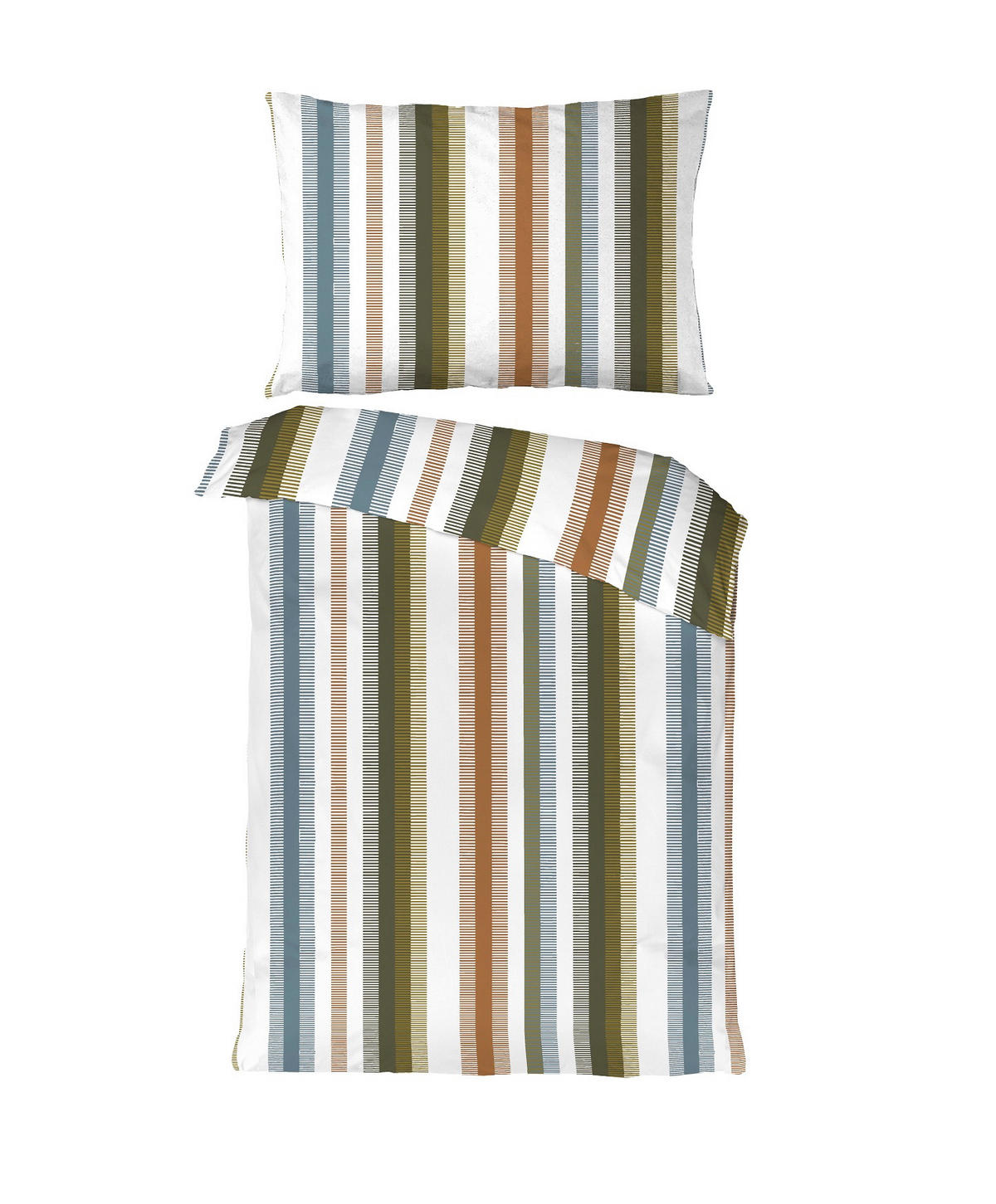 BETTWÄSCHESET 160/210 cm  65 cm/100 cm  - Blau/Weiss, Basics, Textil (160/210cm) - Novel