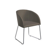 STUHL Lederlook Grau - Grau, Design, Textil/Metall (55,5/79,5/57cm) - HÜLSTA - NOW