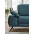 ECKSOFA in Echtleder Blau  - Blau/Schwarz, Design, Leder/Metall (332/193cm) - Dieter Knoll