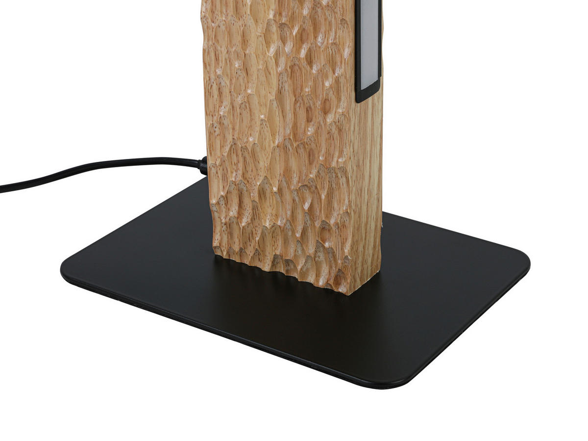 STEHLEUCHTE 18/120/25 cm  - Schwarz/Naturfarben, Trend, Holz/Kunststoff (18/120/25cm) - Collett's Monde