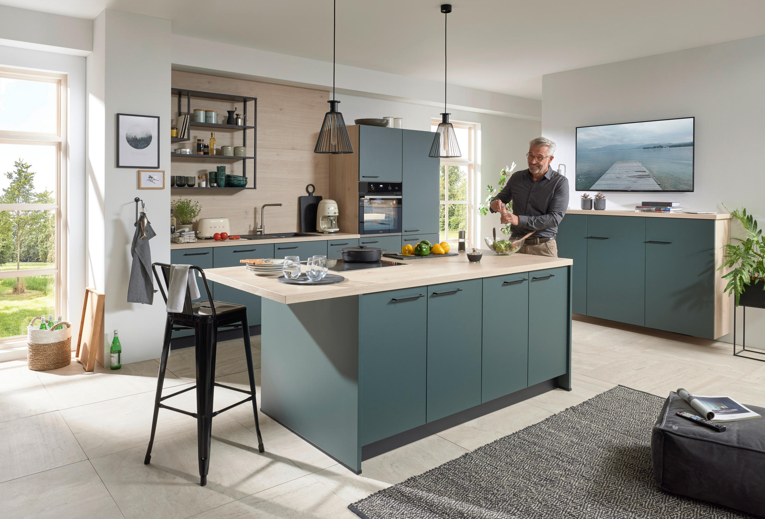 EINBAUKÜCHE   - Grün, Design, Holzwerkstoff - Dieter Knoll