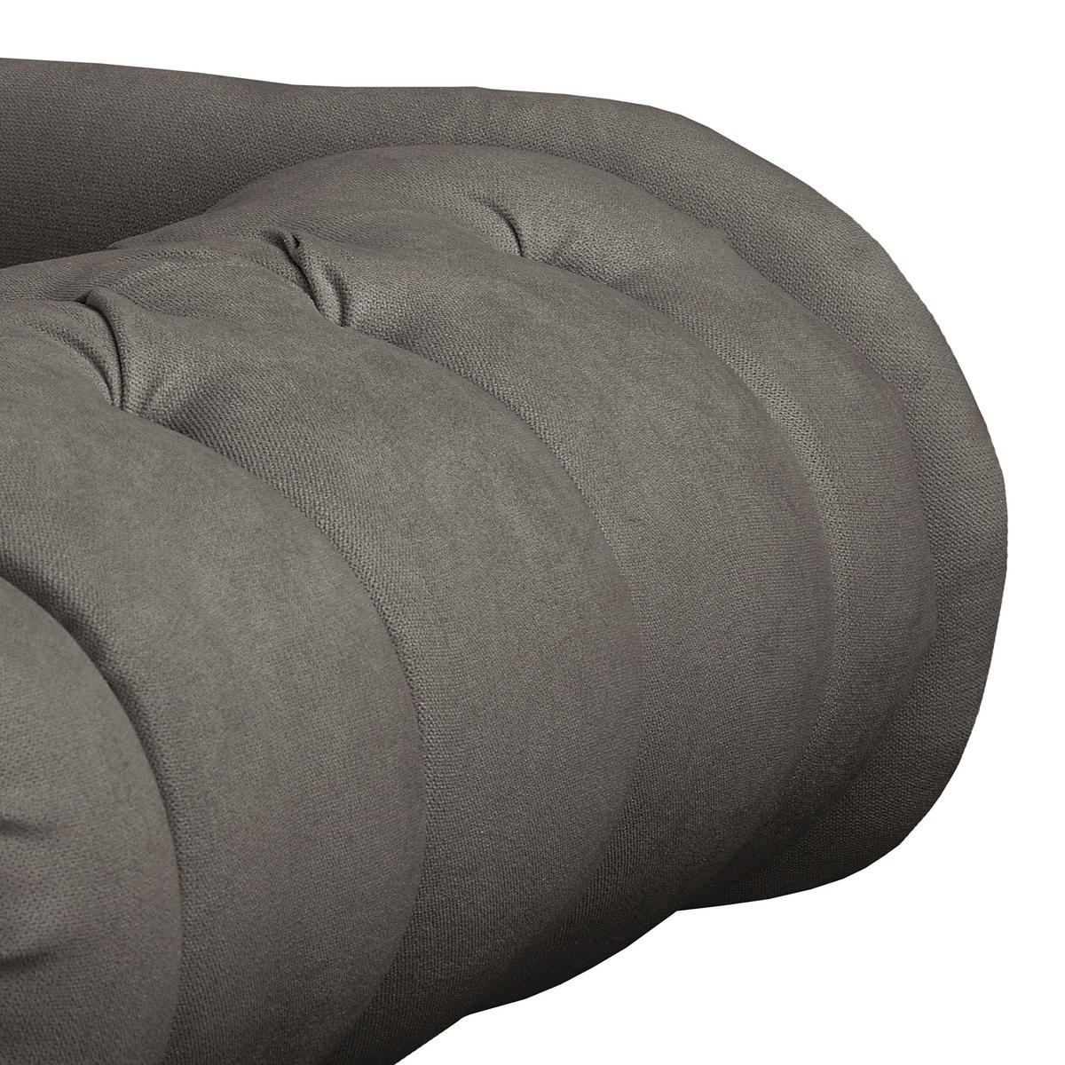 RÉCAMIERE Mikrofaser Graubraun  - Graubraun/Braun, Design, Holz/Textil (185/93/75cm) - Livetastic