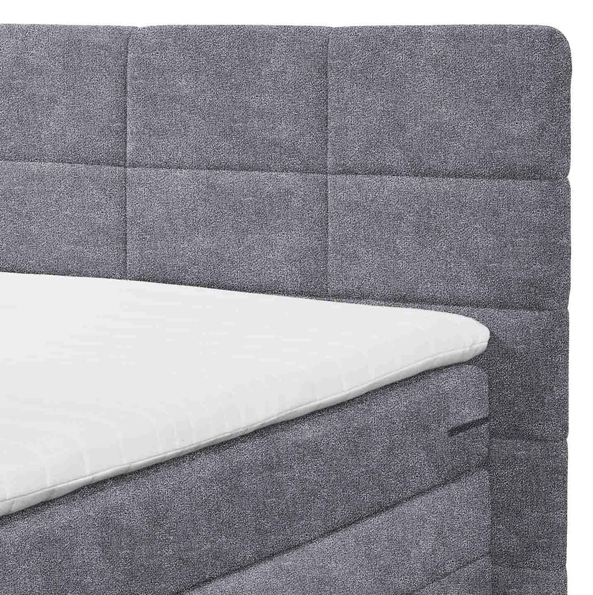 BOXSPRING-ÁGY 180/200 cm  antracit  - antracit, Konventionell, műanyag/textil (180/200cm) - MID.YOU