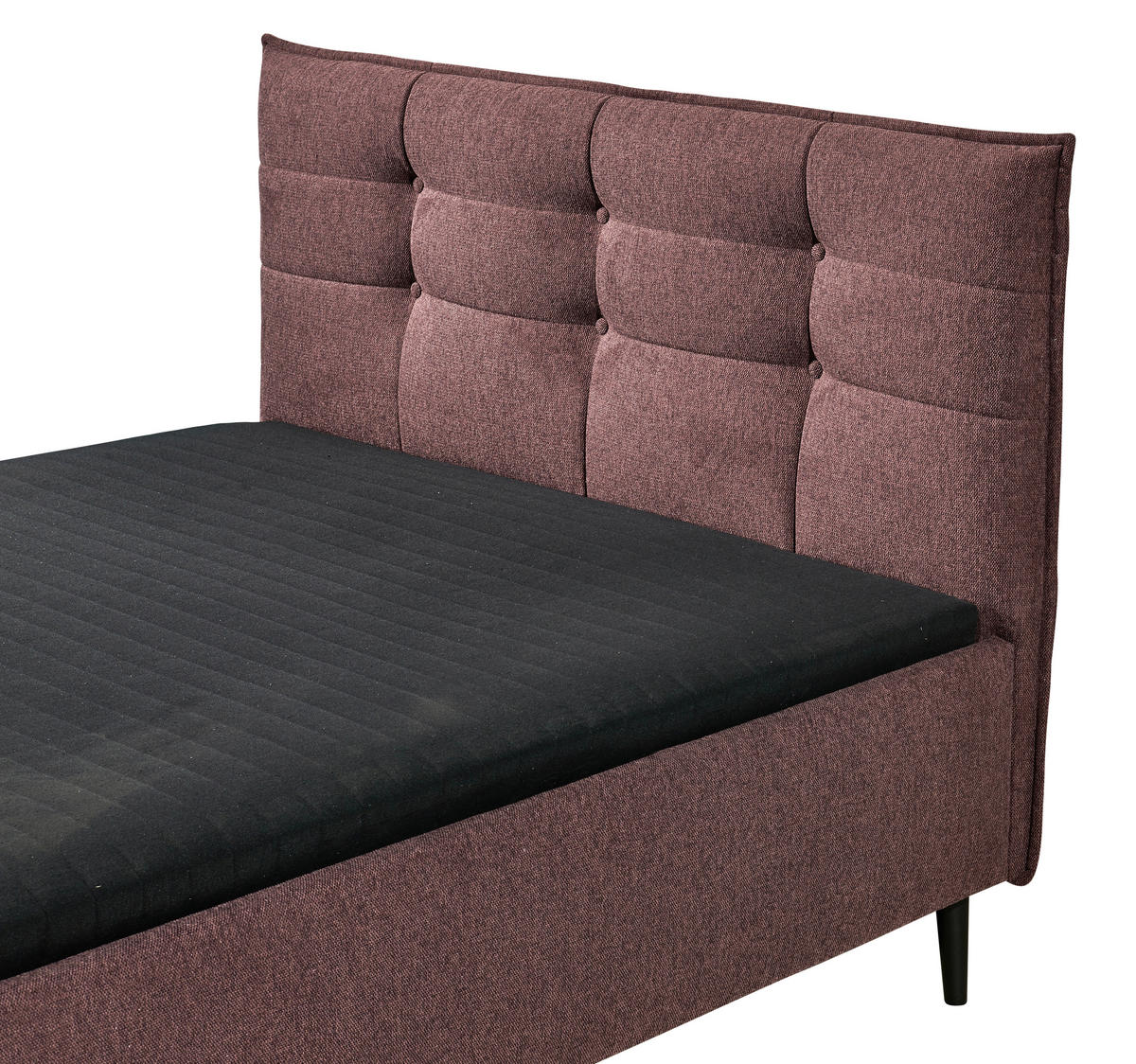 POLSTERBETT 140/200 cm  in Aubergine  - Aubergine, Basics, Holz/Holzwerkstoff (140/200cm) - MID.YOU