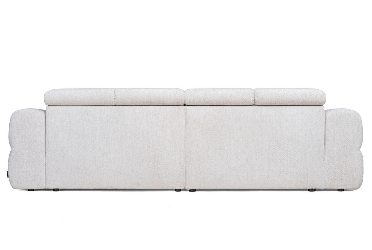 BIGSOFA Chenille Weiß  - Schwarz/Weiß, Design, Kunststoff/Textil (230/76-103/119cm) - Welnova