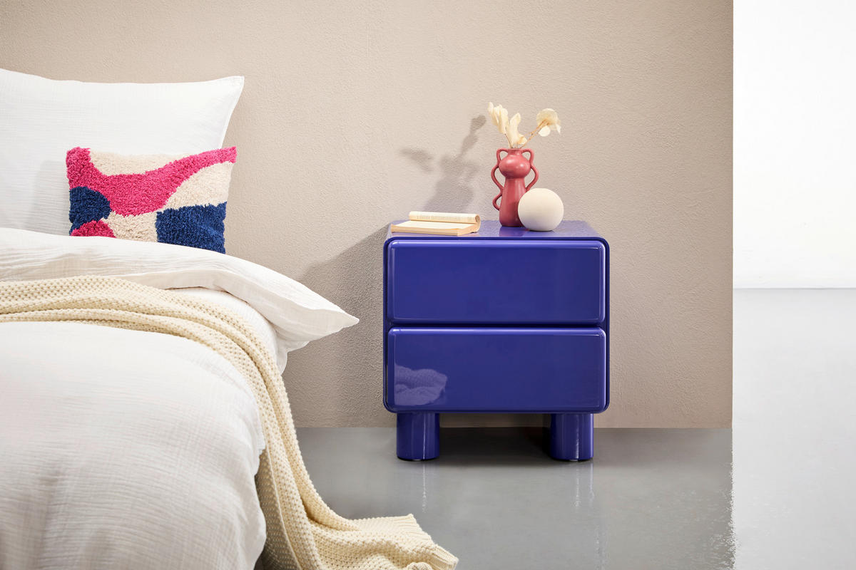 NACHTSCHRANK 56,5/56,5/42,5 cm  - Blau, Design, Holzwerkstoff (56,5/56,5/42,5cm) - Novel