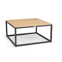 GARTENTISCH 80/80/40 cm  - Anthrazit/Teakfarben, Basics, Holz/Metall (80/80/40cm) - Tierra Outdoor