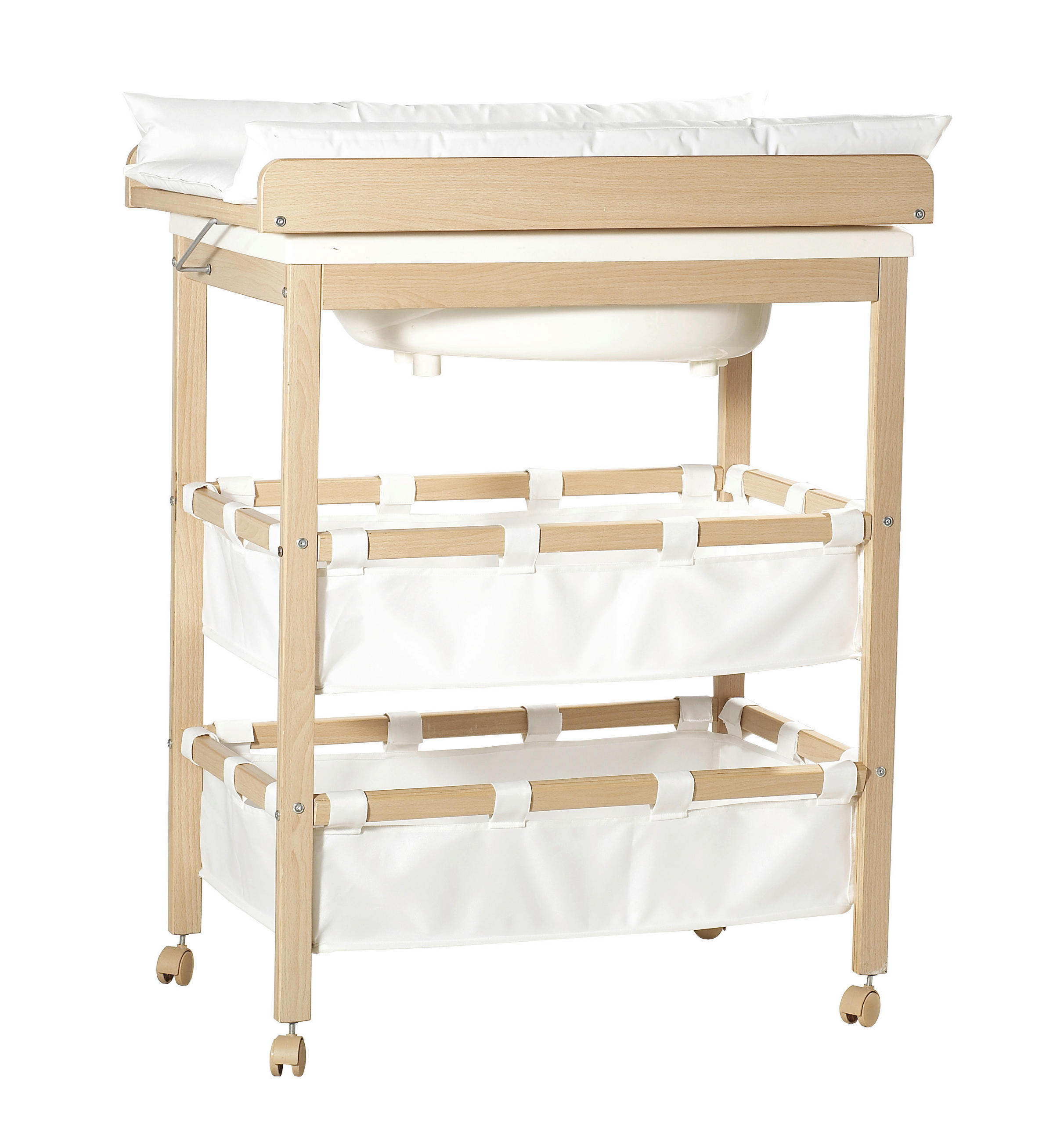 BADE-WICKEL-KOMBINATION roba Baby Pool Buchefarben, Naturfarben  - Buchefarben/Naturfarben, Basics, Holz/Holzwerkstoff (46,5/99/78cm) - Roba
